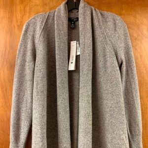 Aqua Cashmere Kimono Sweater - Grey - XS
